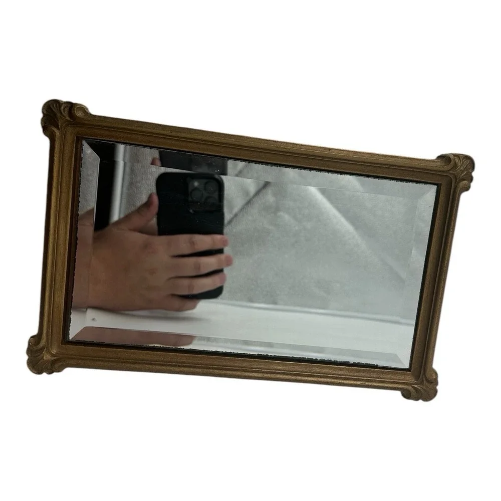 Vintage HOMCO Beveled Gold Vanity Wall Mirror Hollywood  #2623 USA 1985 10